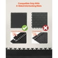 thumbnail image 4 of KFFKFF Male Garage Floors Transition Edge Kit, 12 Edges and 4 Corners, Sturdy PVC Interlocking Modular Garage Floor Edging Slip-resistant, Compatible Only with KFFKFF 4-Sided Interlocking Mats, Black, 4 of 9