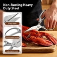 thumbnail image 6 of 2026 New Kitchen Scissors for Food, All Purpose Heavy Duty for Turkey Shears & Chicken Scissors with Non-Slip Metal Handle & Micro-Serrated Blades for Meat, Dishwasher Safe (Golden), 6 of 7