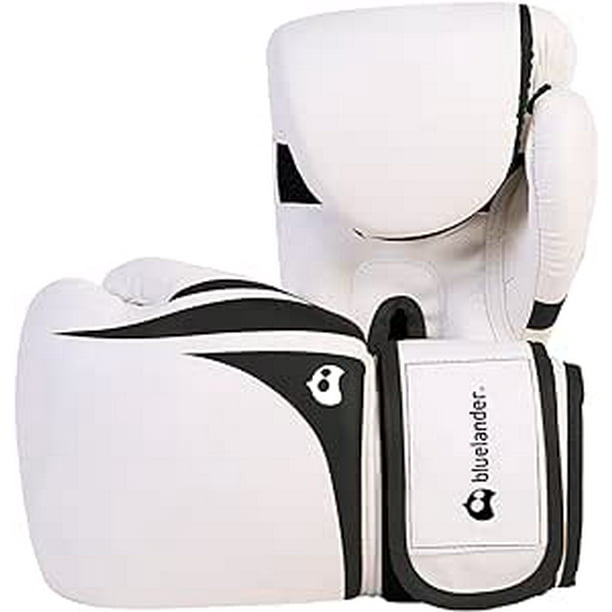Guantes de Box Bluelander Color Blanco con Negro Mate 16 Oz