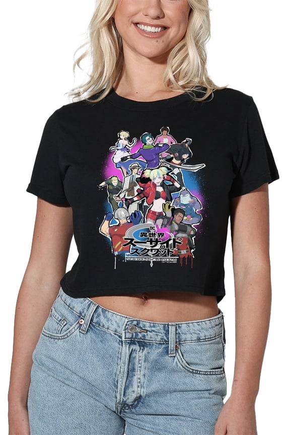 Isekai Poster Women's Crop Top T-Shirt, Black, Large
