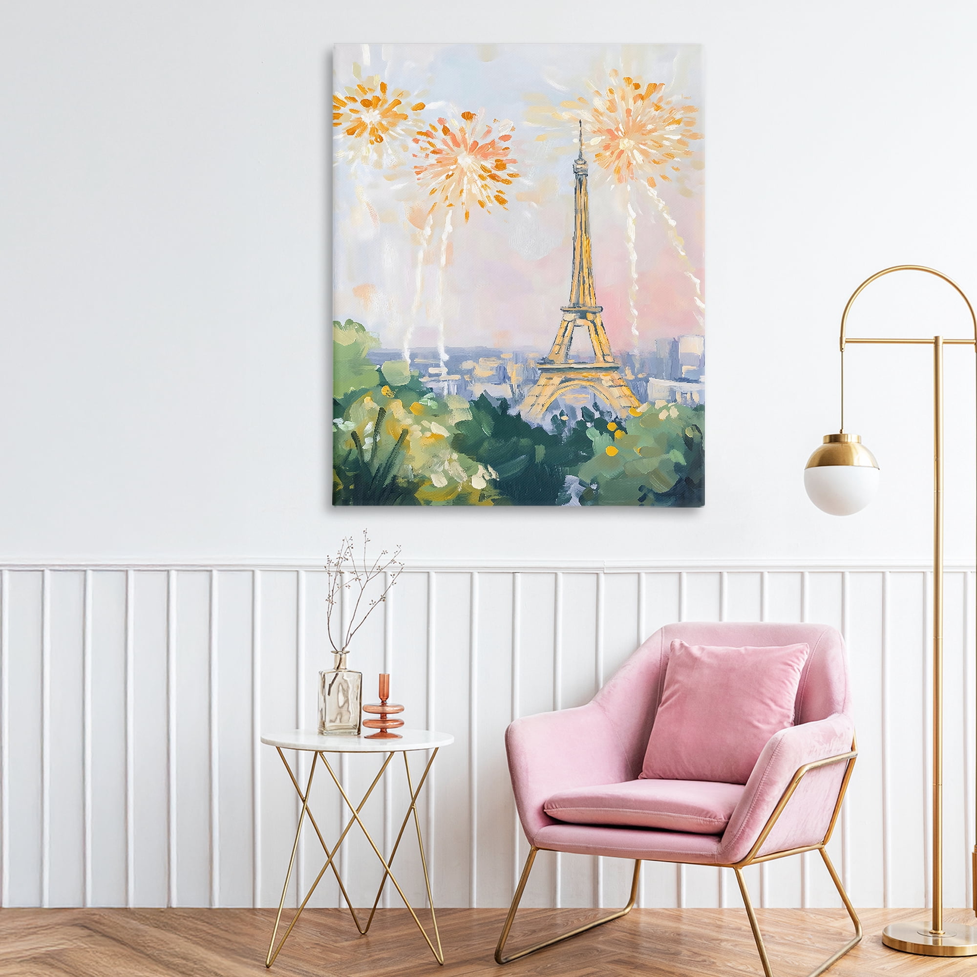 Stupell Industries Fireworks in Paris Canvas Wall Art, design by The Prints Vibe