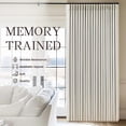 thumbnail image 4 of Nalqet Pinch Pleated Linen Curtains 100% Blackout 72 Inches Long for Living Room Bedroom, Thermal Insulated Room Darkening Window Drapes with Rings Hooks, 2 Panels, Natural, 40"Wx72"L, 4 of 9