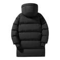 thumbnail image 4 of Mwjwdo Mens Long Winter Coat Hooded Waterproof Insulated Puffer Jacket Thicken Puffy Warm Down Quilted Windbreaker Parka Black XXL, 4 of 8