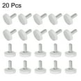 thumbnail image 4 of Uxcell 20 Packs M4 x 10mm Metric Male Thread Knurled Knobs Thumb Screw Clamping Knobs Grip White, 4 of 5