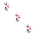thumbnail image 1 of Inteprter Bonsái de orquídeas artificiales, flores falsas, plantas en maceta simuladas de seda con maceta para interior y exterior para fiesta Type1 NO1, 1 of 6