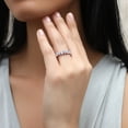 thumbnail image 5 of BERRICLE Sterling Silver Heart Wedding Rings Heart Shaped Cubic Zirconia CZ Anniversary Eternity Ring for Women, Rhodium Plated Size 5, 5 of 9