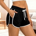 thumbnail image 5 of Arlun Womens High Waist Workout Shorts for with Pockets Side Split Hem Athletic Running Yoga Shorts Comfortable Stretchy Breathable Casual Wear Black L, 5 of 6