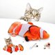 thumbnail image 1 of Juguete eléctrico para gatos con forma de pez, juguete interactivo para gatos, juguete para gatos con hierba gatera, USB, lavable, para que el gato juegue, muerda, mastique y patee, rojo Jormftte LL-2232-2, 1 of 7