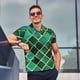 thumbnail image 4 of Balery Green Mosaic Glass Camisa Polo de Hombre con Estampado, de Manga Corta y Tejido Medio, Camisa Tipo Golf Polo-X-Large, 4 of 6
