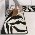 thumbnail image 2 of Kitchen Rugs Sets Of 2,Black Boho Geometric and Plant Pattern Anti Fatigue Kitchen Mat Rugs Non Slip Washable,Decorative Kitchen Floor Mats for Kitchen,Sink,Laundry,17"x47"+17"x47", 2 of 5