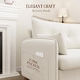 thumbnail image 4 of Gacale 50" Loveseat Sofa with Tufted Design, Modern Small Couch for Small Spaces, Compact 2-Seat Fabric Loveseat for Bedroom & Apartment, Beige, 4 of 7