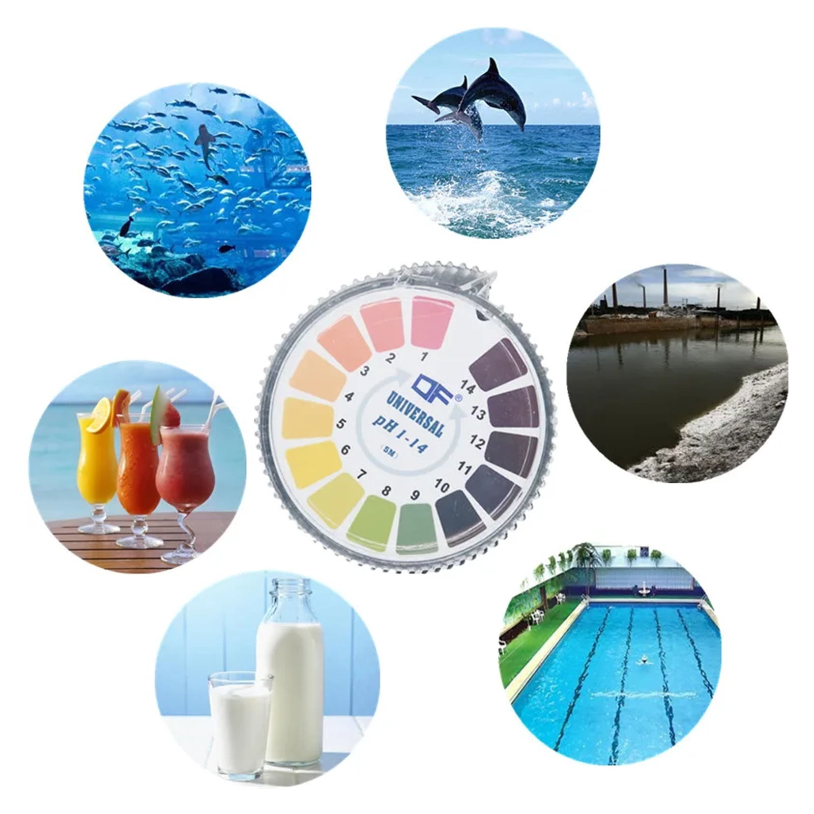 Ph Test Paper Universal Measure Range Of 1-14 Ph Indicator Litmus Test Paper Strip Roll For Water Urine And Saliva