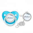 thumbnail image 1 of Diseño único del conjunto de chupete y clip - regalo ideal para bebés/Princess Prince Baby Diamond Toy Mouth Point Chupete Bebé Silicona Mordedor Juguete Con Tapa Gao Jiahui unisex, 1 of 2