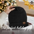 thumbnail image 5 of Funky Junque Slouchy Beanie for Women – Warm Winter Hat, Soft Chunky Cable Knit Oversized Slouch Beanies for Cold Weather, Cozy Stylish Fashion Hats - Black, 5 of 6