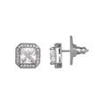thumbnail image 2 of Believe by Brilliance Women's Square Cubic, Earrings and Pendant Set, Brass and Silver-Plated Chain, 2 of 12