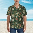 thumbnail image 2 of Rateoe Red Leaves Pattern Men’s Hawaiian Shirt – Short Sleeve Button-Down Tropical Beach Shirt, Lightweight & Breathable Casual Aloha Shirt with Pocket,3X-Large, 2 of 7