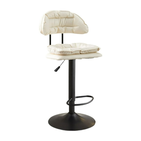 Lipstore Bar Stool Barstool with Footrest,Armless Counter Height Counter Stool,High Chair White