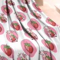 thumbnail image 3 of Pink Cow Strawberry Pattern Blanket,Comfortable Soft Flannel Throw Blanket,All Season,Warm Lightweight Blankets for Sofa Bed Couch Living Room Chair,30"x40", 3 of 4