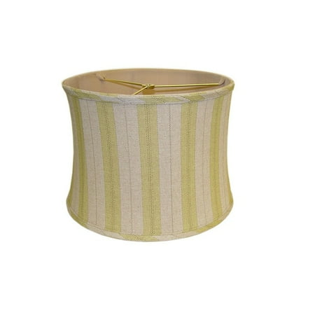 Amita Trading Inc. Green Striped Linen Lamp Shade