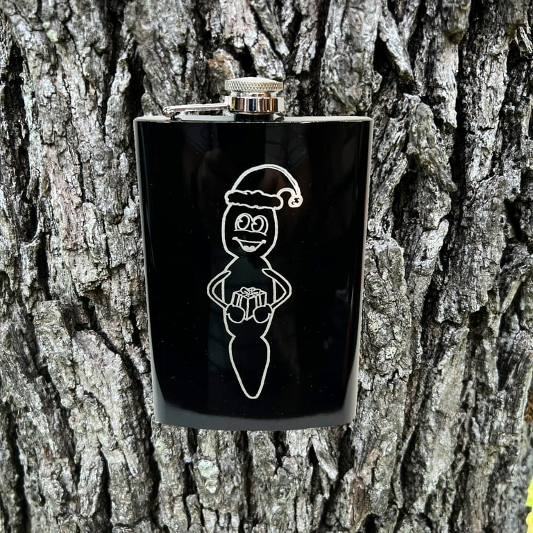 8oz BLACK Howdy Ho Flask 8oz BLACK Howdy Ho Flask