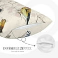 thumbnail image 5 of Daiia Little Birds Bedding Waterproof Pillow Protector Zippered Queen – Bed Bug Proof Pillow Encasement-16"x24", 5 of 9