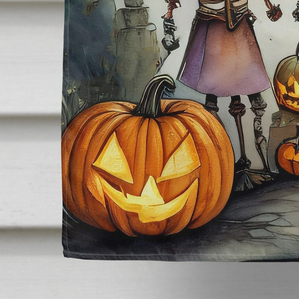 Halloween Dog House Flag 28x40IN Double-Sided Polyester Decorative Sleeve Pole Flag for Outdoor Home Garden Patio