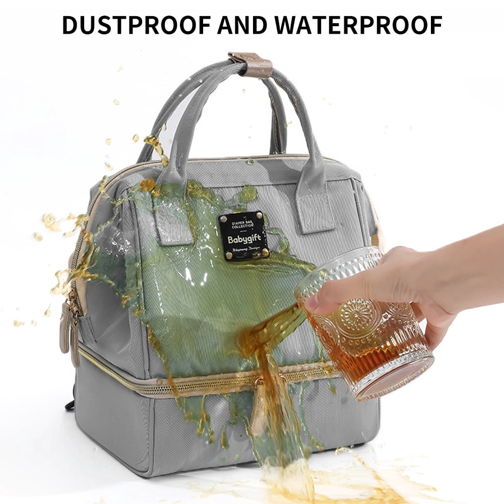 Breast Pump Backpack - Insulation Lunch Bag Diaper Bag Portable Mommy Bag with Double Layer for Women Women