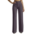 thumbnail image 7 of Inglocry Dress Pants Women 2026 Fashion High Waist Straight Leg Office Work Slacks Business Casual Trousers with Pockets Purple M, 7 of 7