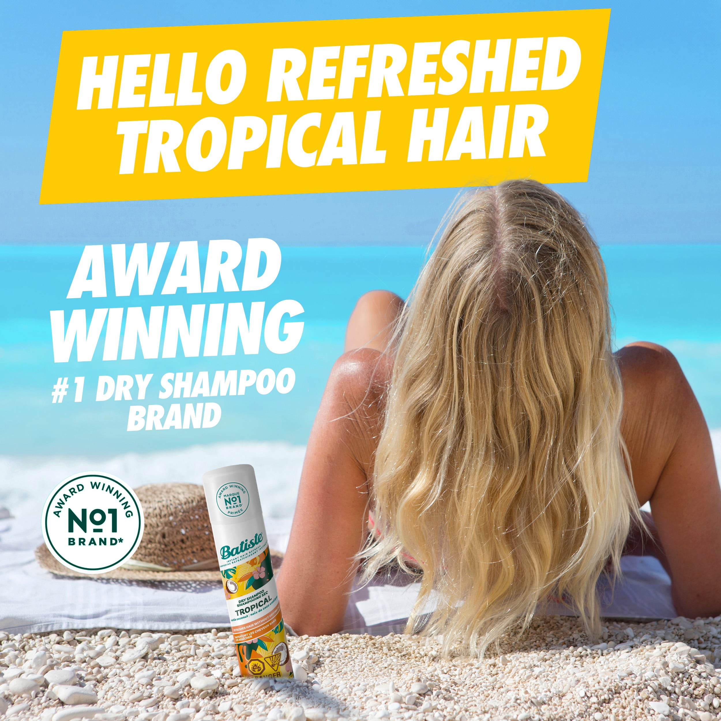 Shampooing sec Tropical de Batiste 200 mL, shampooing sec