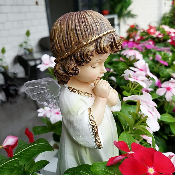 Ange AVEC des fleurs - cherubins en resine - Petite statuette d