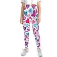 thumbnail image 2 of COEQINE Girls Leggings High Waist Stretch Yoga Pants Soft Tummy Control Sport Legging, for 8-9 Years Kids Girls for Valentines Day, Blue Pink Heart, 2 of 7