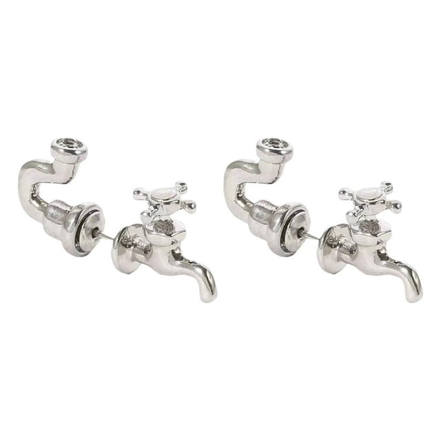 Pendientes de tuerca para grifo, pendientes de oreja perforados, pendientes góticos para oreja, pendientes delanteros y traseros para club, Halloween, plata