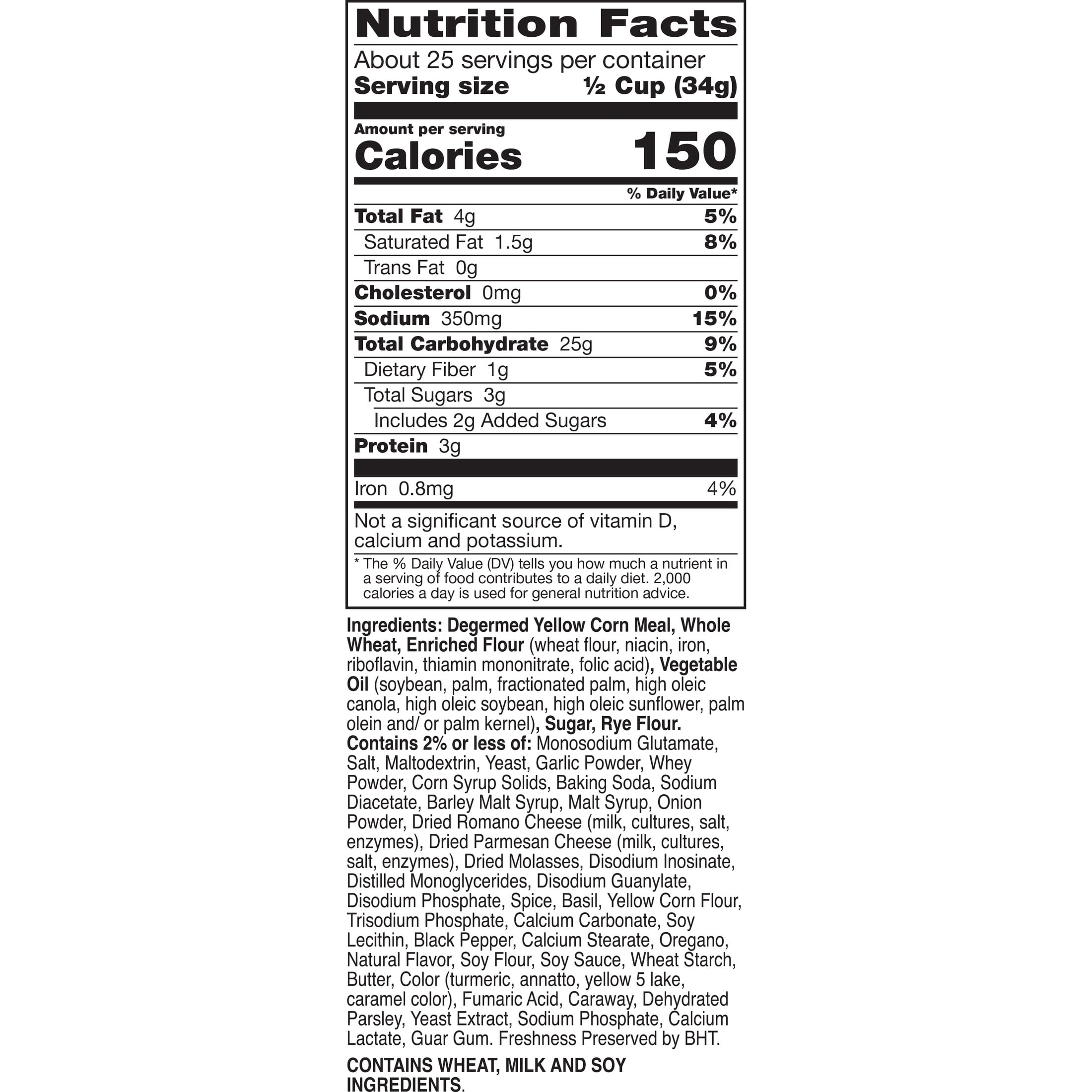 Chex Mix Bold Garlic and Herb Snack Mix, Snacks, Tailgate Size, 31 oz