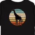thumbnail image 4 of Inktastic Giraffe African Animal Retro Sunset Boys or Girls Long Sleeve Toddler T-Shirt, 4 of 5
