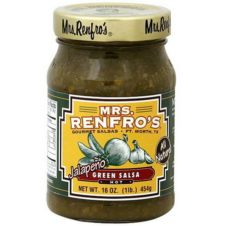 Mrs. Renfro's Hot Jalapeno Green Salsa, 16 oz (Pack of