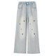 thumbnail image 4 of Cowsor Girls Baggy Jeans Distressed Denim Pants Elastic Waist Wide Leg Jeans for Girls Kids Loose, 4 of 7