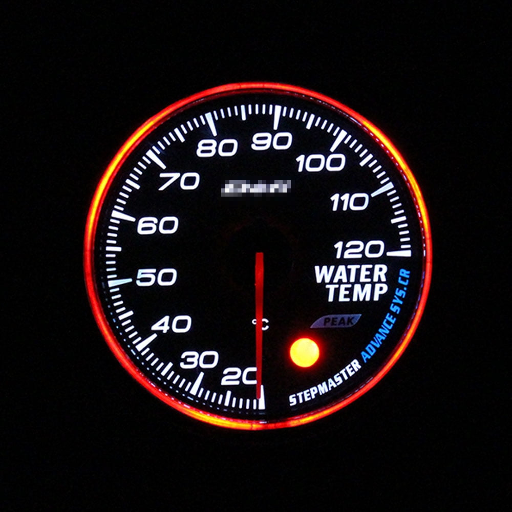 52mm Universal Motorcycle Gauge - Digital LCD, 7 Color Display For Water Temp, Oil Temp, Boost, Etc.