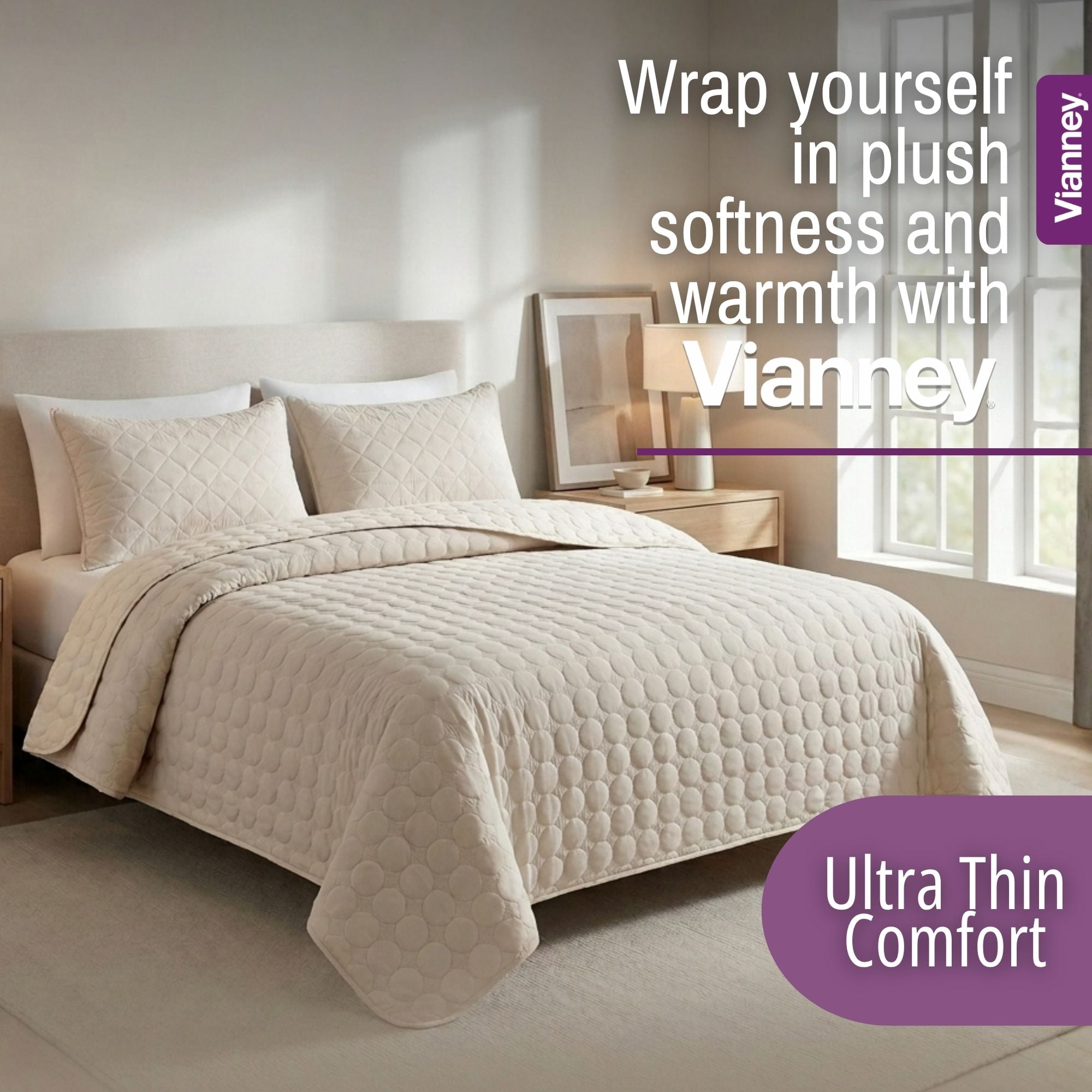 Vianney Comforter Queen Novo Cannes Lightweight and Soft Fleece Material Cozy Throw Year Round Comfort Bedding
