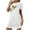 White, variant on Tnhcen Inclusive Casual Loungewear – Short Sleeve Crew Neck Sleep Dress with Fun Pattern Stretchy Polyester Spandex S-2XL for All Sizes