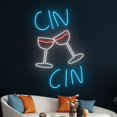 thumbnail image 5 of Handmadetneonsign Cin Cin Neon Light, Cheers Neon Sign, Wine Drink Led Light, Cocktail Bar Pub Sign, 5 of 5