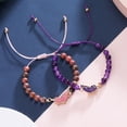 thumbnail image 3 of NICKSUN BFF Friendship Bracelets for 2 - Butterfly Matching Bracelets, Adjustable Natural Stone Bead Bracelets Birthday Gifts for Friends Sisters Couples Mother and Daughter, 3 of 5