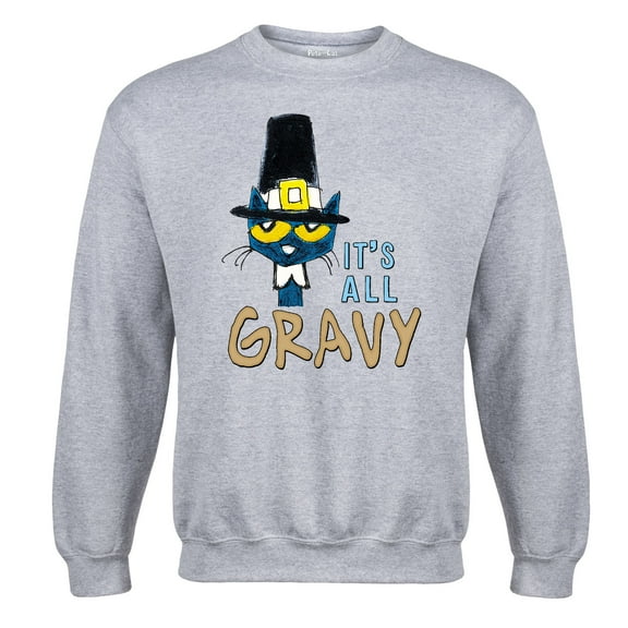 Pete The Cat - It's All Gravy Adult - Adult Crew Fleece