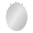 thumbnail image 6 of Kate and Laurel Arendahl Traditional Vertical Oval Wall Mirror, 18 x 24, Antique White, Vintage Glam Baroque-Inspired Round Bathroom Vanity Mirror with Ornate Crown, 6 of 8