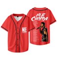 thumbnail image 1 of Veste de Baseball Logo NLE Choppa Rappeur 2024 Tournée Merch T-Shirts Femmes Hommes Mode Décontractée Tee HipHop, TTTG, style 5, 1 of 5