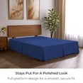 thumbnail image 7 of Mellanni Iconic Collection Pleated Microfiber Bed Skirt 15" Drop, King, Royal Blue, 7 of 7