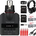thumbnail image 1 of Tascam DR-10X Micro Linear Plug-On Audio Recorder Bundle with Tascam Closed-back Professional Studio Headphones, 2x 32GB Ultra microSD Memory Card and AAA Batteries, 1 of 8