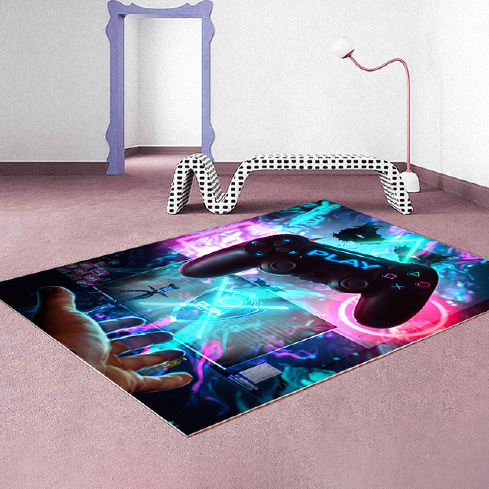 Gaming Area Rugs For Boys Game Style Bedroom, Gamer Rug Boys Room Decor