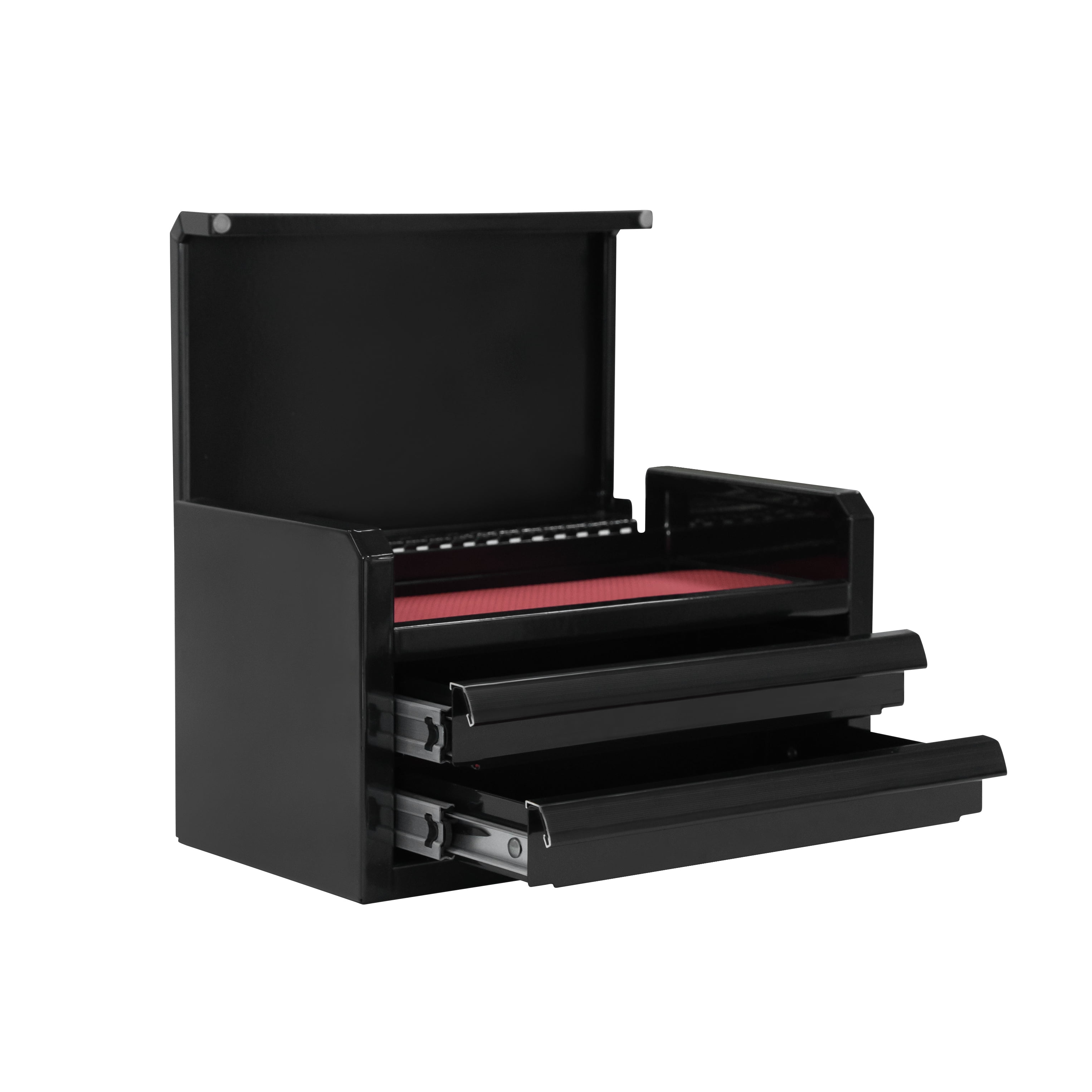 Hyper Tough Mini 10-Inch 2-Drawer Steel Toolbox – Black