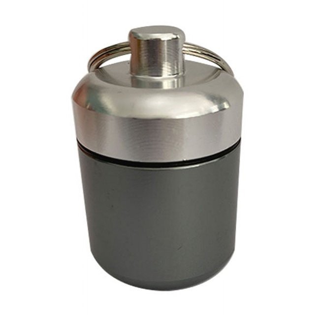 Cartucho de aleación de aluminio grueso, lata de aluminio de metal sellada con llavero, almacenamiento de monedas, botella de aluminio con tapón para los oídos