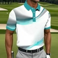 thumbnail image 2 of Alkepwun T-Shirts for Man Geometric Print Short Sleeve Collared 3-Button Collar Formal Shirt Lightweight Comfortable Breathable Golf Tops, 2 of 5